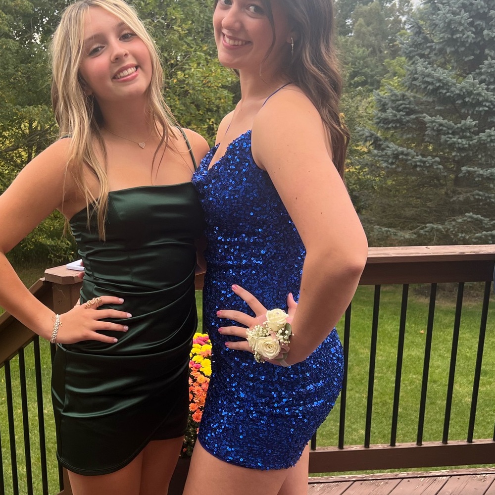 Windsor Blue Sequin Formal Dress